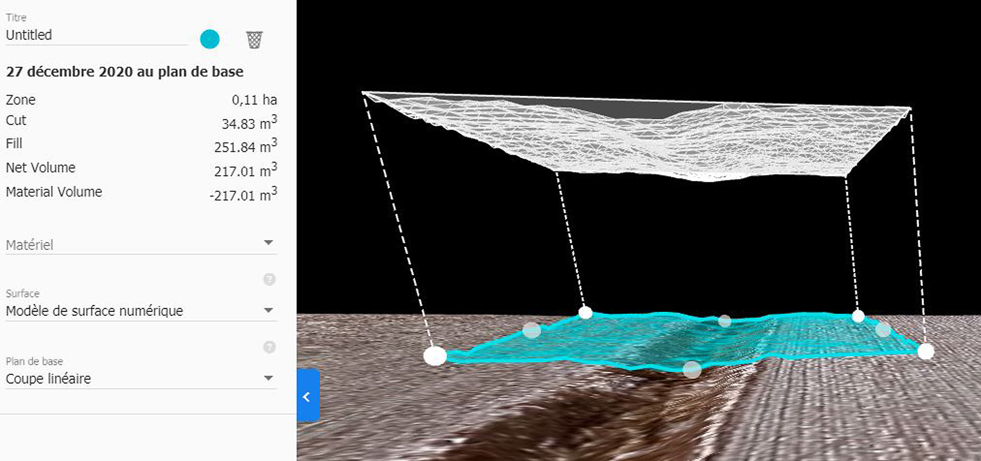 Modèle 3D mesure volume